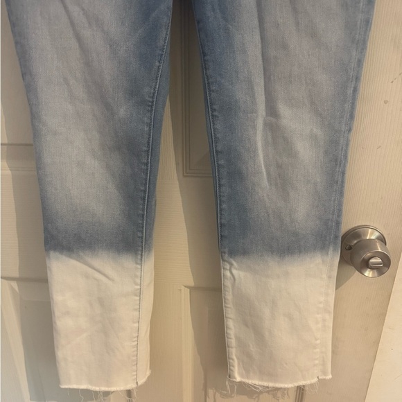 Driftwood Women's Cropped Jeans Size 28 Blue Candace Mid Waist Straight Hem Leg - Picture 3 of 12